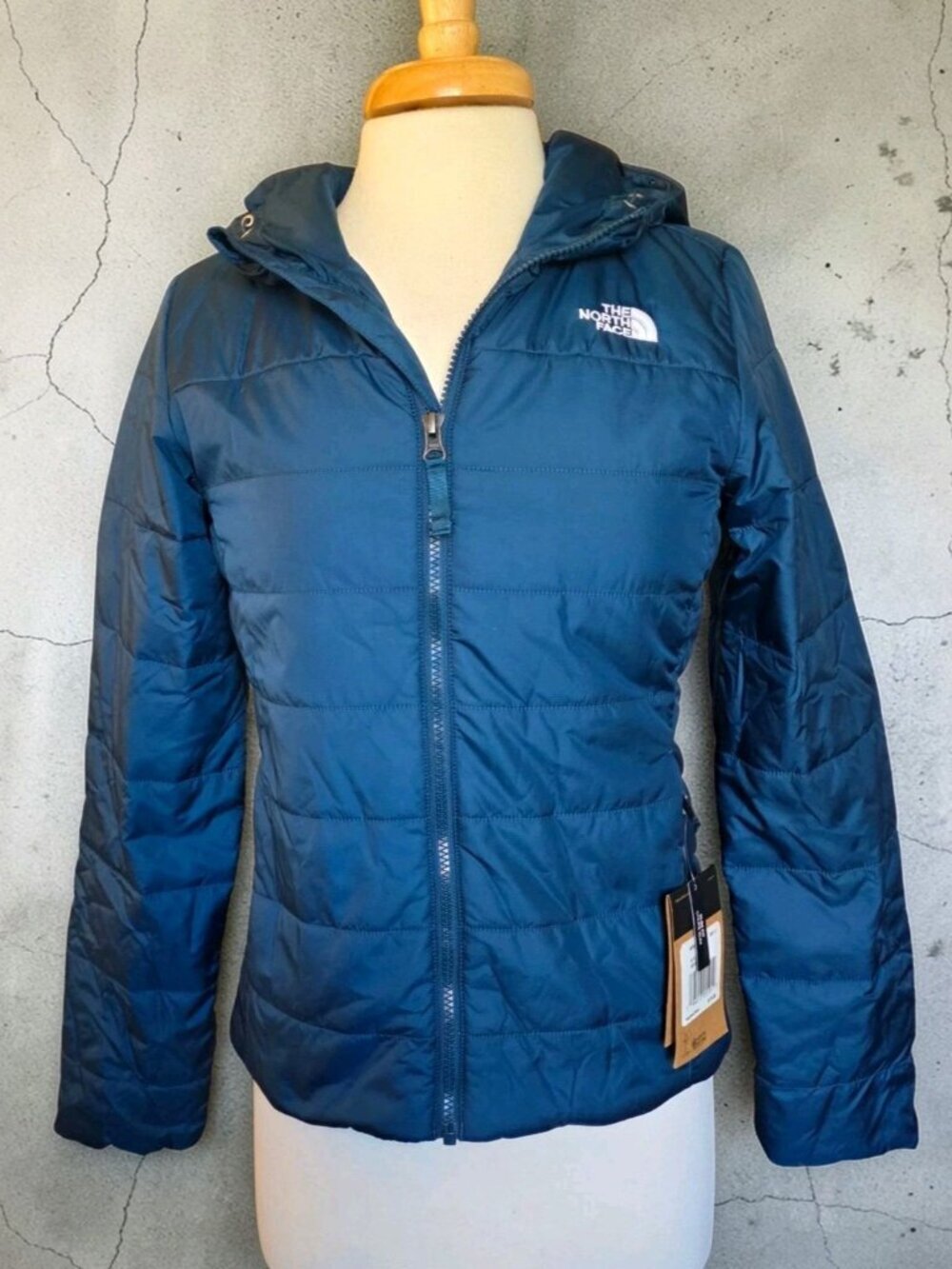 NWT The North Face Monterey Blue Flare Insulated Puffer Hoodie Jacket S - Picture 3 of 16